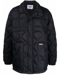 MSGM Padded Quilted Jacket - Black