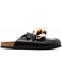 JW Anderson Chain Loafer Mules - Black