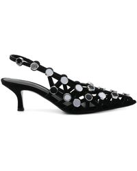 The Attico - Suede Grid Slingback With Inserts - Lyst