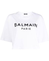 Balmain - Cotton Jersey T-Shirt - Lyst