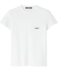 Jacquemus - T-Shirt Con Applicazione-Donna - Lyst