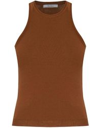 Max Mara - Ribbed Cotton Tank Top - Lyst