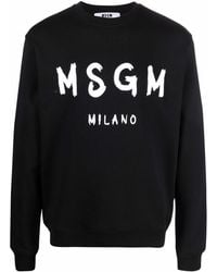 MSGM - Milano Logo Print Sweatshirt - Lyst