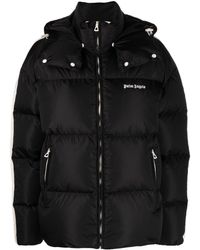 Palm Angels - Track Hooded Puffer Jacket - Lyst