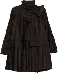P.A.R.O.S.H. - Pleated Bow-Detail Dress - Lyst