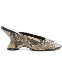 Dries Van Noten - Mules in pelle stampata - Lyst