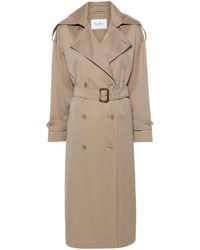 Max Mara - Cotton And Wool Waterproof Trench Coat - Lyst