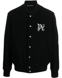Palm Angels - Monogram-embroidered Bomber Jacket - Lyst