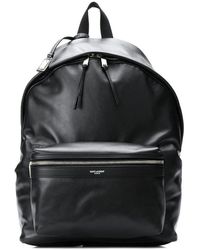 Saint Laurent Coated Canvas Backpack - Black