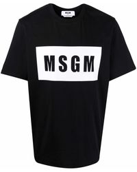 T-SHIRT MSGM WHITE DA UOMO 3240MM96 227298 | Cargo Abbigliamento
