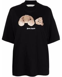 Palm Angels T-shirts And Polos Black