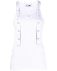 The Attico - Strap-detail Ribbed Tank Top - Lyst