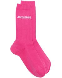 Jacquemus - Les Chaussettes Logo-intarsia Socks - Lyst