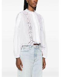 Isabel Marant - Embroidered Blouse In Sangallo Lace - Lyst