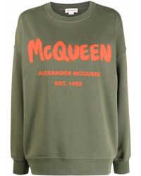 Alexander McQueen Logo-printed Sweatshirt - Green