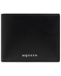McQueen - Leather Bifold Wallet With - Lyst
