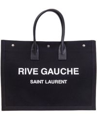 Saint Laurent 'tote' Logo Bag - Black