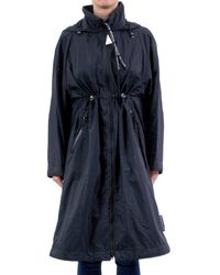 Moncler Fer Microfiber Long Parka - Black