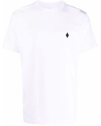 Marcelo Burlon - Cross-logo Embroidered Cotton T-shirt - Lyst