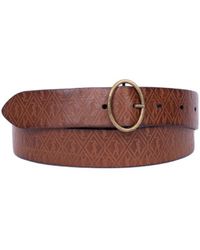 Elemental Belts Brown Leather Braided Belt for Men