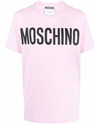 Moschino Logo-print Cotton T-shirt - Pink