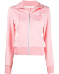 Palm Angels Felpa con zip in jersey - Rosa