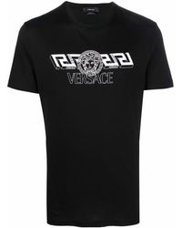 Versace Logo Print T-shirt - Black