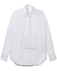 Stella McCartney - Ruffled-detail Cotton Shirt - Lyst