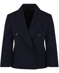 Max Mara - Double-Breasted Blazer - Lyst