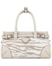Prada - Natural Bonnie Small Satchel - Lyst