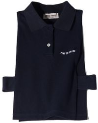 Miu Miu - Piqué Polo Vest - Lyst