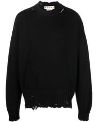Marni - Cotton Knitted Sweater - Lyst