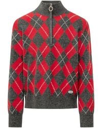 Ami Paris - Mock Collar Sweater - Lyst