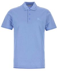 Burberry - Solid Shirt Collar T-Shirt - Lyst