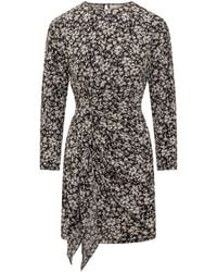 Isabel Marant - Printed Round Neck Mini Dress - Lyst