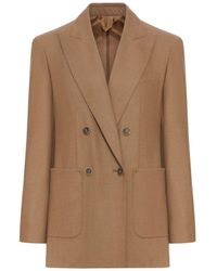 Max Mara - Double-Breasted Cashmere Jacket - Lyst