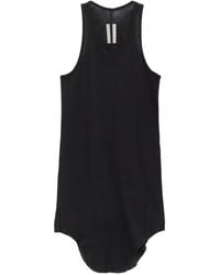 Rick Owens - Sleeveless Cotton Tank Top With Rounded Hem - Lyst