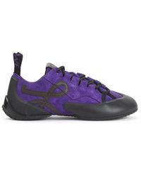 Loewe - Grip Suede And Leather Sneakers - Lyst