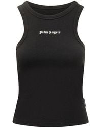 Palm Angels - Logo Round Neck Top - Lyst
