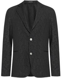 Emporio Armani - Blazer With Open Lapels - Lyst