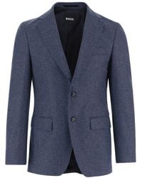 BOSS - Slim Houndstooth Blazer - Lyst