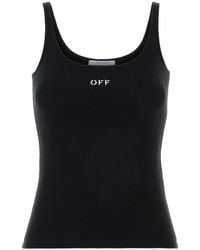 Off-White c/o Virgil Abloh - Solid Round Neck Top - Lyst