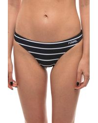 KARL LAGERFELD - Stripes Bikini Bottom Swimwear - Lyst