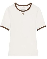Courreges - Off Round Neck T-Shirt - Lyst