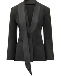 The Attico - Solid Shawl Lapel Blazer - Lyst