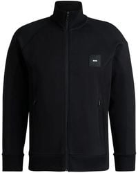 BOSS - Front Zip Hoodie - Lyst