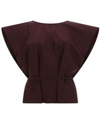 Alysi - Solid Boat Neck Top - Lyst