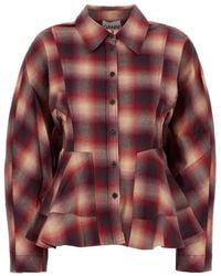 Ganni - Tailored Plaid Shirt - Lyst