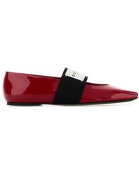 Givenchy - Leather Squared Ballerinas - Lyst