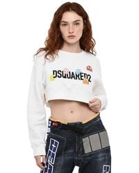 DSquared² - Graphic Crew Neck Sweatshirt - Lyst